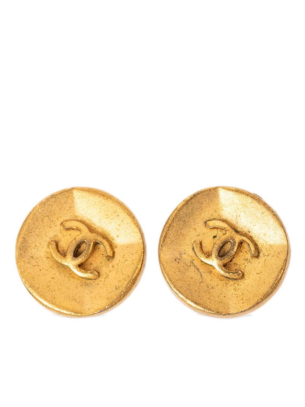 Chanel Cc Logo Clip-On Earrings Metal #347125C58B